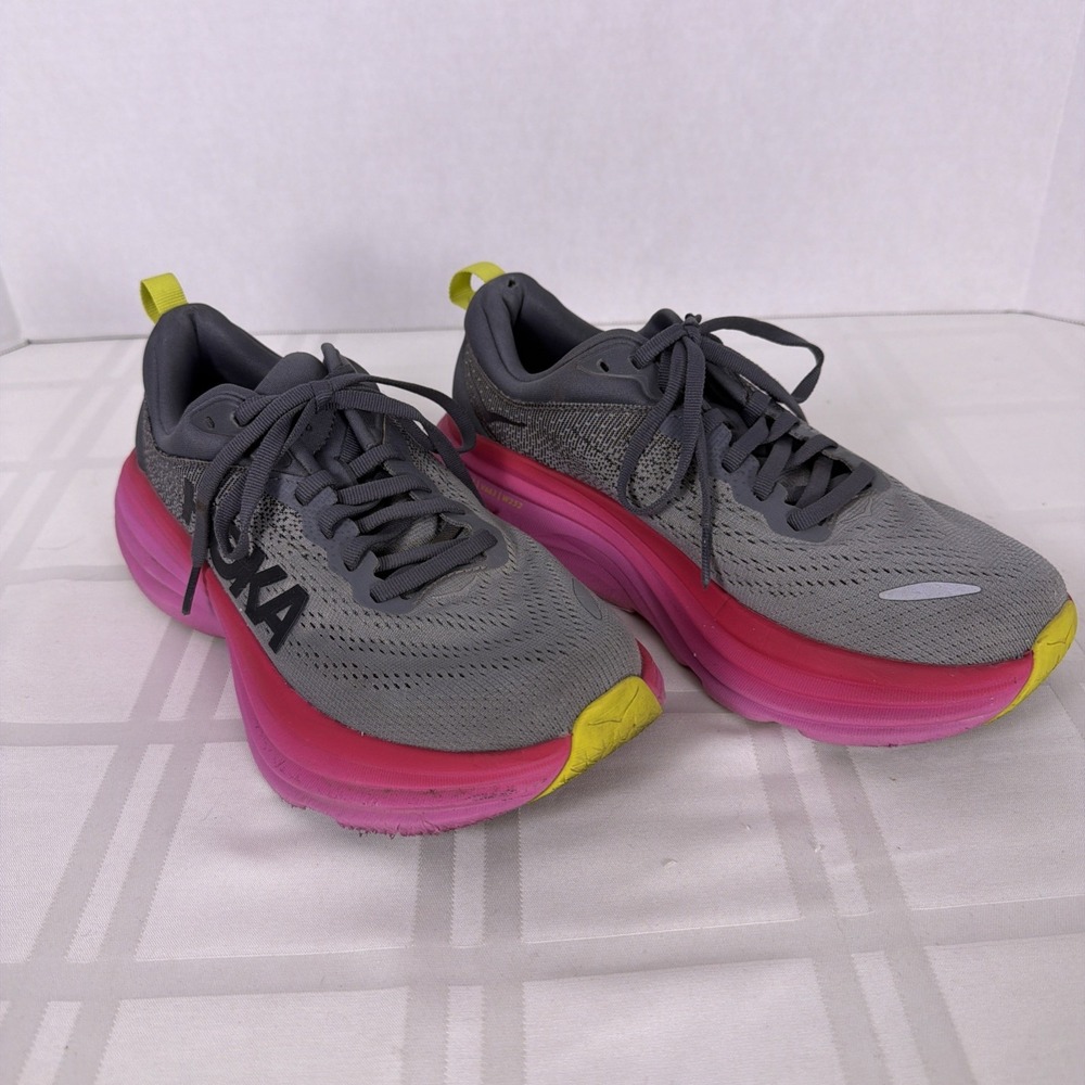 Hoka Bondi 8 Castlerock Strawberry. Women's Size 6.5